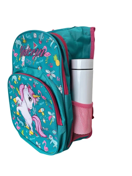 Okul Çantası 2'li Set Unicorn Desenli Yüksek Kaliteli Okul Çantası - 2