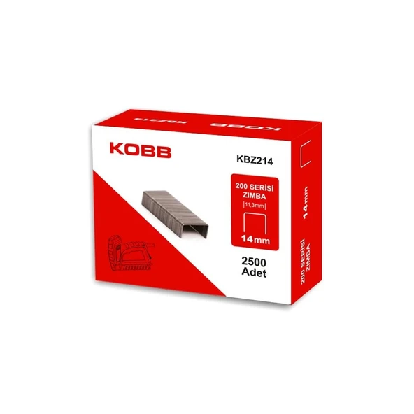 KOBB KBZ214 14mm 2500 Adet 200 Serisi Ağır Hizmet Tipi Zımba Teli - Resim 3