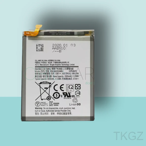 Tkgz - Samsung Galaxy A20 - A205 Batarya Pil Orijinal Sıfır ürün görseli 1