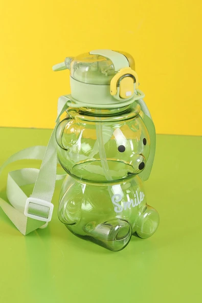 Smile Ayıcık 800ML Su Matarası Su Şişesi Suluk Bpa Içermez Suluk (sticker Hediyeli) - 3