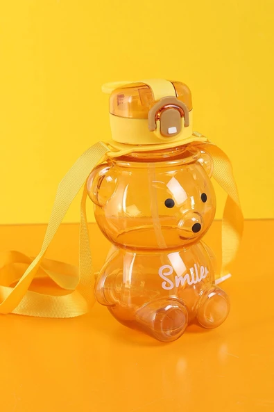 Smile Ayıcık 800ML Su Matarası Su Şişesi Suluk Bpa Içermez Suluk (sticker Hediyeli) - 4