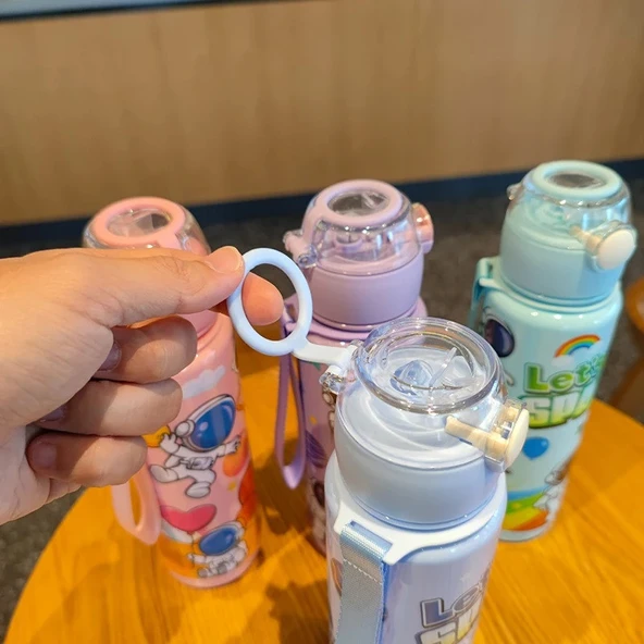 Astronot 700ML Su Matarası Su Şişesi Suluk Bpa Içermez Suluk (sticker Hediyeli) - 6