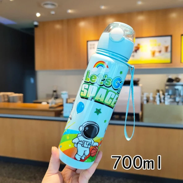Astronot 700ML Su Matarası Su Şişesi Suluk Bpa Içermez Suluk (sticker Hediyeli) - 1