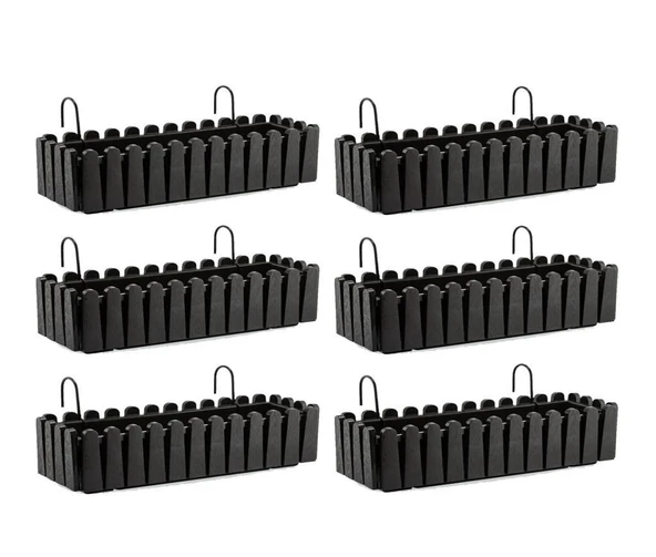 Omnipazar SO-İB03 Askılı Balkon Saksı Takımı 14 lt Antrasit 6 Adet ürün görseli