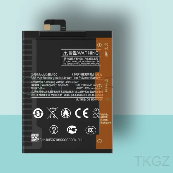 Tkgz - Xiaomi Mİ MAX 2 - BM50 - Batarya Pil Orijinal Sıfır - 1