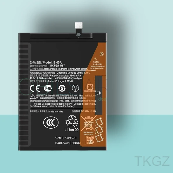 Tkgz - Xiaomi REDMİ NOTE 10 5G - BN5A - Batarya Pil Orijinal Sıfır ürün görseli