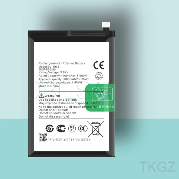 Tkgz - Tecno CAMON 19 - BL-49LT  Batarya Pil Orijinal Sıfır ürün görseli 1