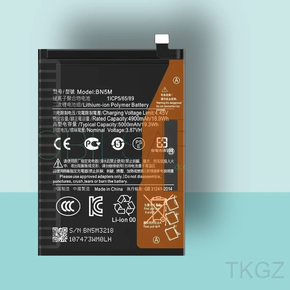 Tkgz - Xiaomi REDMİ NOTE 12 -4G- BN5M - Batarya Pil Orijinal Sıfır ürün görseli 1