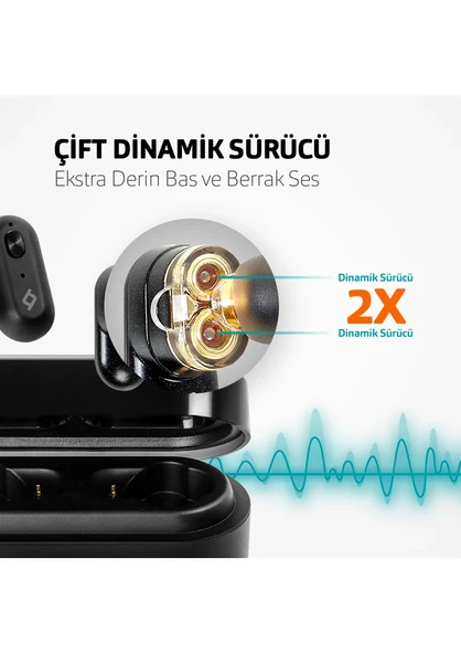 Ttec AirBeat Duo TWS Bluetooth Kulaklık 2KM127S Siyah - 2