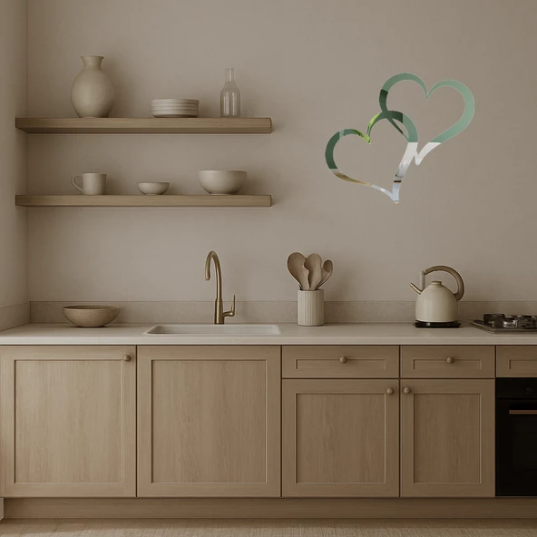 Sevgiyi Simgeleyen  Kalp Duvar Aynalı Tablosu - Resim 4