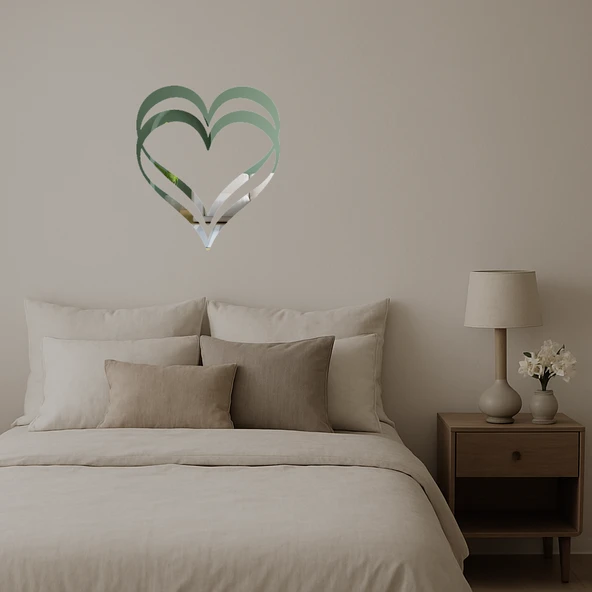 Romantik İç Mekan Dekoratif Aynalı Tablo - Resim 3