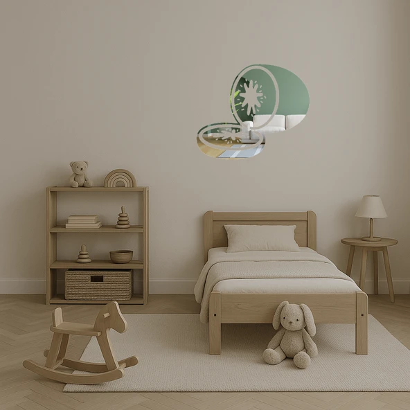 Kiwi Desenli Dekoratif İç Mekan Aynalı Tablosu - Resim 4