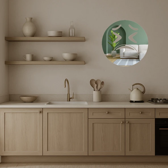 Yorgun Yüz Emoji  Dekoratif Aynalı Tablo - Resim 3