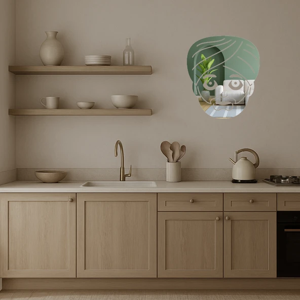 Sarıklı Emoji Adam Dekoratif Aynalı Tablo - Resim 3