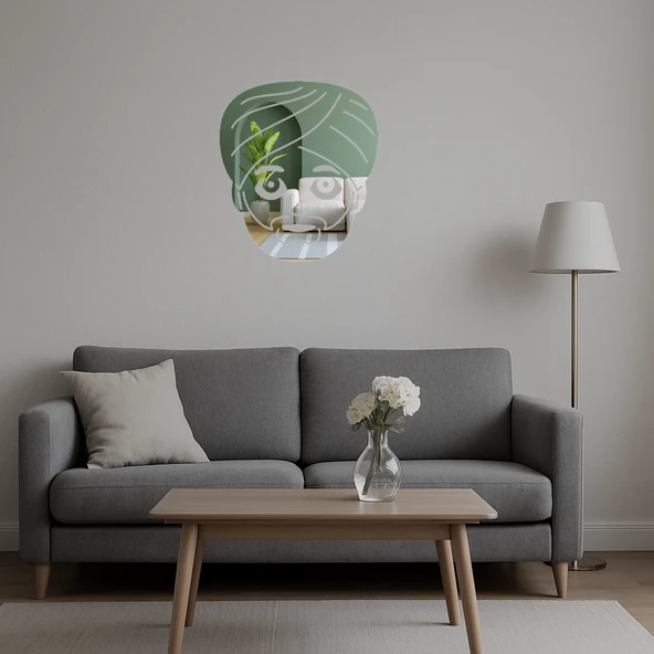 Sarıklı Emoji Adam Dekoratif Aynalı Tablo - Resim 5