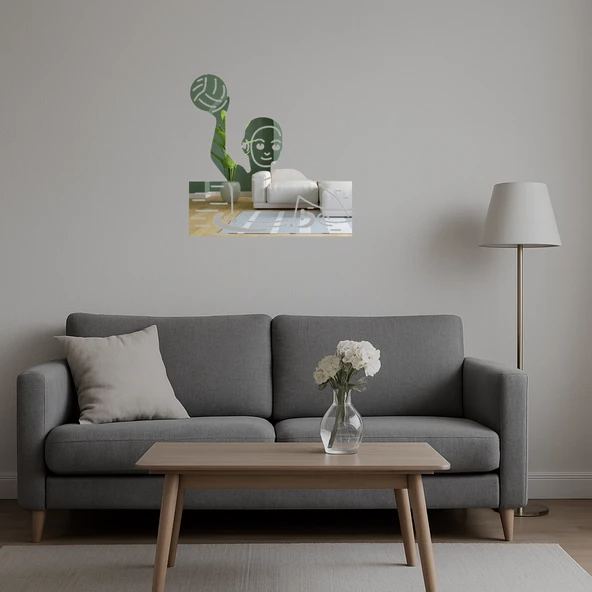 Su Topu Oyuncusu Emoji  Duvar Süsü - Resim 2