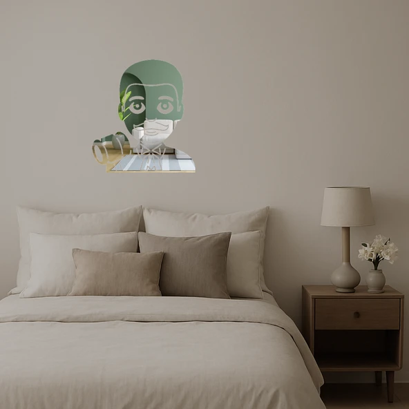 Yargıç Erkek Emoji Dekoratif Aynalı Tablo - Resim 2