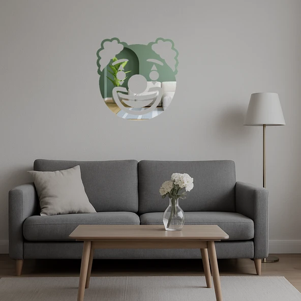 Palyaço Emoji Dekoratif Aynalı Tablo - Resim 4