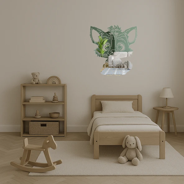 Sevimli Çizgi Karakter Dekoratif  Aynalı Tablo - Resim 4