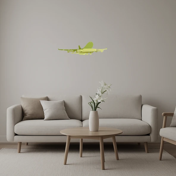 Vintage Uçak Dekoratif Altın Aynalı Tablolar ürün görseli 1