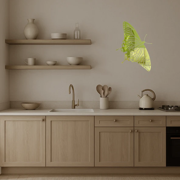 Sanatsal Kelebek Duvar Altın Aynalı Tablosu - Model 23 ürün görseli 1