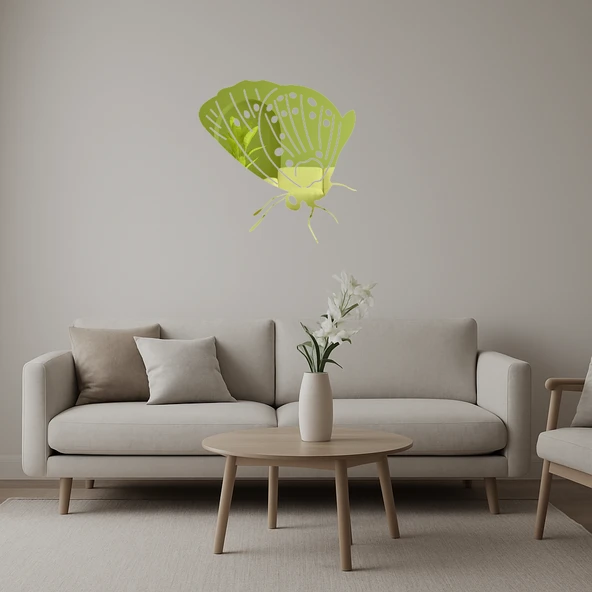 Zarif Tasarım Kelebek Altın Aynalı Tablo - Model 30 ürün görseli 1