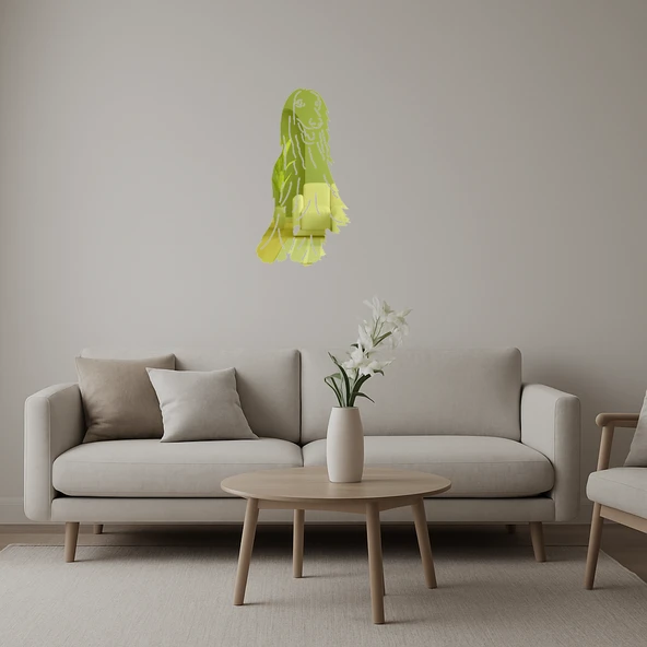 Dinamik Köpek Dekoratif Altın Aynalı Tablo ürün görseli 1