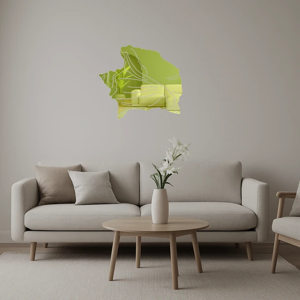 Zarif Deniz Temalı Duvar Altın Aynalı Tablosu ürün görseli 1