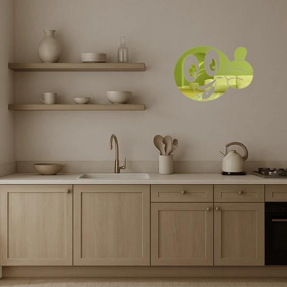 Başparmak Yükselten Emoji  Dekoratif Altın Aynalı Tablo - Resim 3