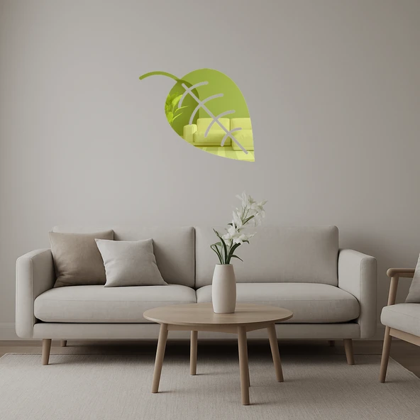 Tek Yaprak Dekoratif Altın Aynalı Tablo ürün görseli 1