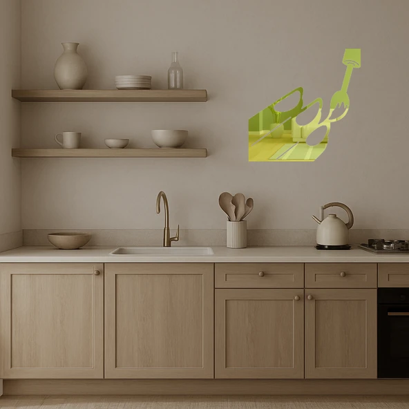 Oje Şişesi Tasarımlı  Duvar Altın Aynalı Tablosu - Resim 4