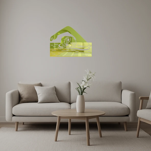 Yüzen Emoji Dekoratif Altın Aynalı Tablo ürün görseli 1