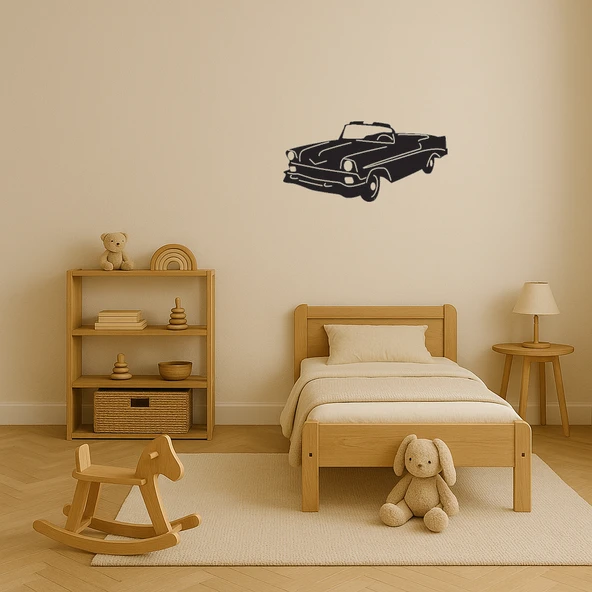 Nostaljik Araba Tasarımlı MDF Dekoratif Tablo - Resim 3