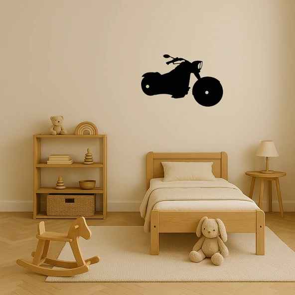 Klasik Motorcu MDF Duvar Dekorasyonu - 3