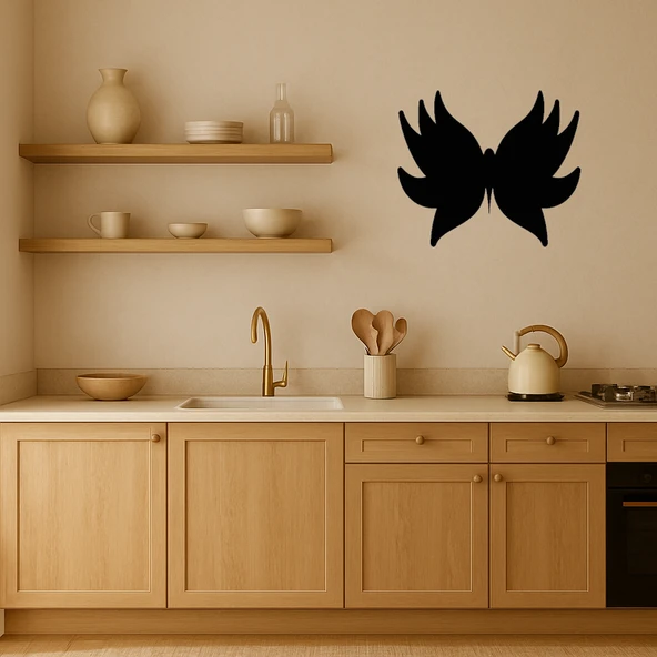 Modern Kelebek Tasarımlı MDF Sanat Tablosu - Resim 2