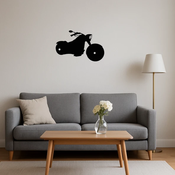 Klasik Motorcu MDF Duvar Dekorasyonu - 4