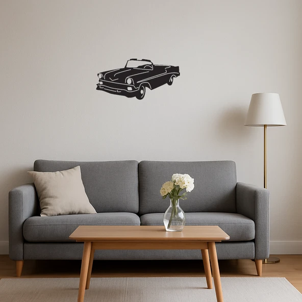 Nostaljik Araba Tasarımlı MDF Dekoratif Tablo - Resim 4