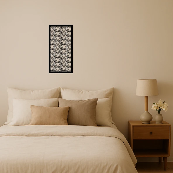 Şık Geometrik Desenli MDF Dekoratif Panel ürün görseli 1