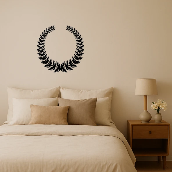 Yuvarlak Zeytin Dalı Tasarımlı Dekoratif Tablo ürün görseli 1