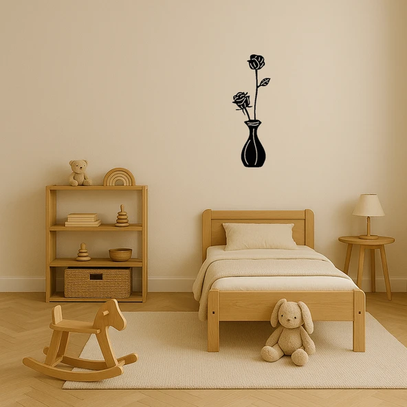 Minimalist Çiçek Desenli Dekoratif Tablo - 3