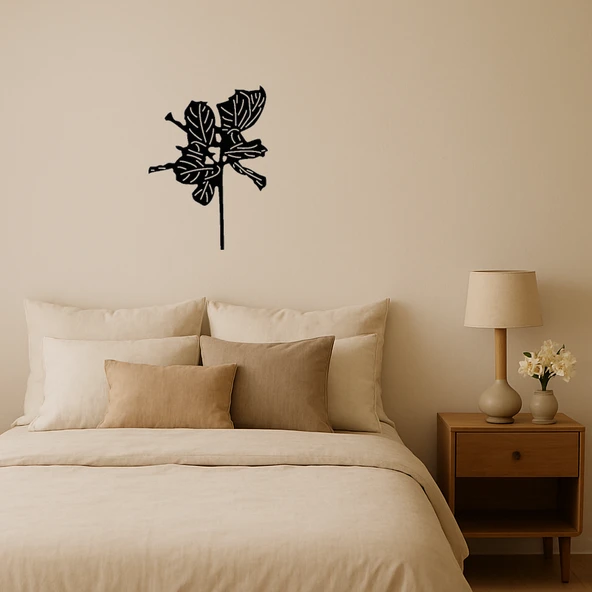 Modern Çiçek Desenli Duvar Sanatı