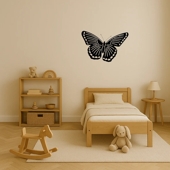 Kelebek Motifli MDF Dekoratif İç Mekan Tablo - Resim 3