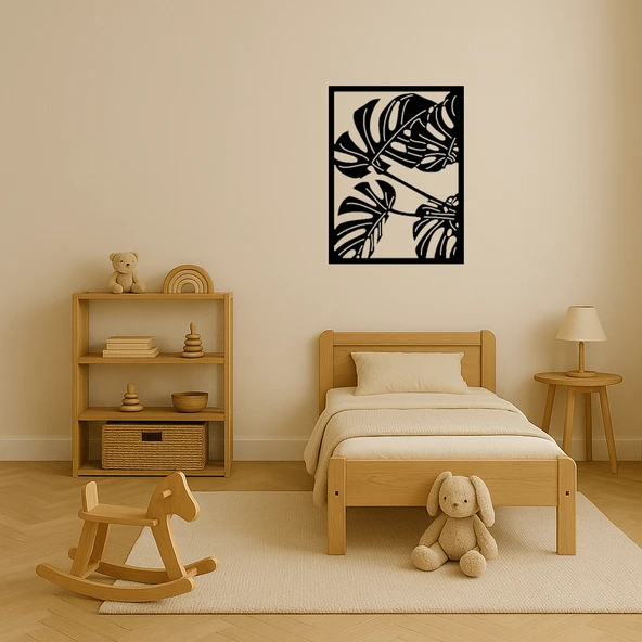 Monstera Bitkisi Desenli İç Mekan Paneli - 2