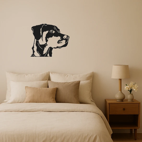 Minimalist Köpek Yüzü MDF Tablosu ürün görseli 1