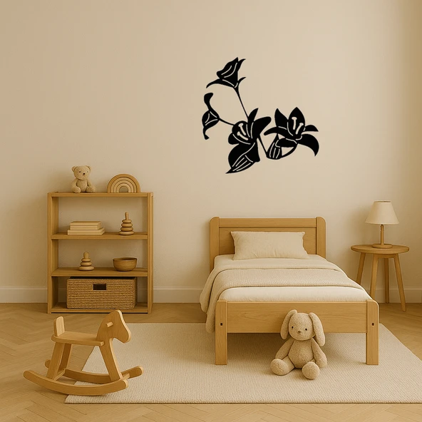 Renkli Çiçek Desenli Dekoratif Tablo - 3