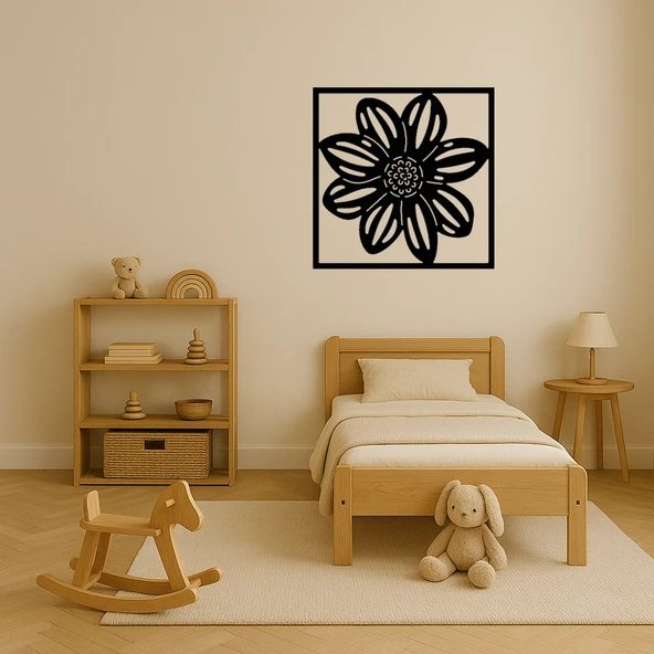 Çiçek Desenli Zarif Dekoratif Tablo - Resim 3