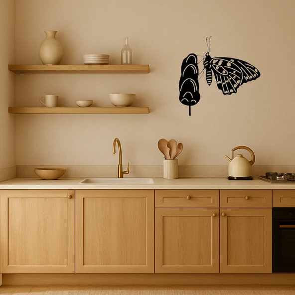 Şık Kelebek Dekor Tablo - Model 25 - Resim 2