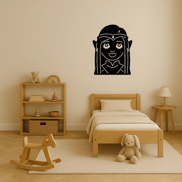 Elf Kadın Emoji Dekoratif Tablo - 3