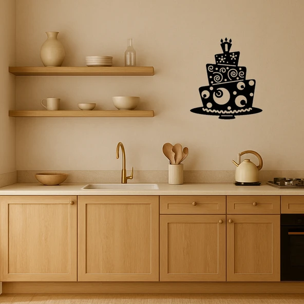 Eğlenceli Pasta Tasarımlı Tablo - Resim 2