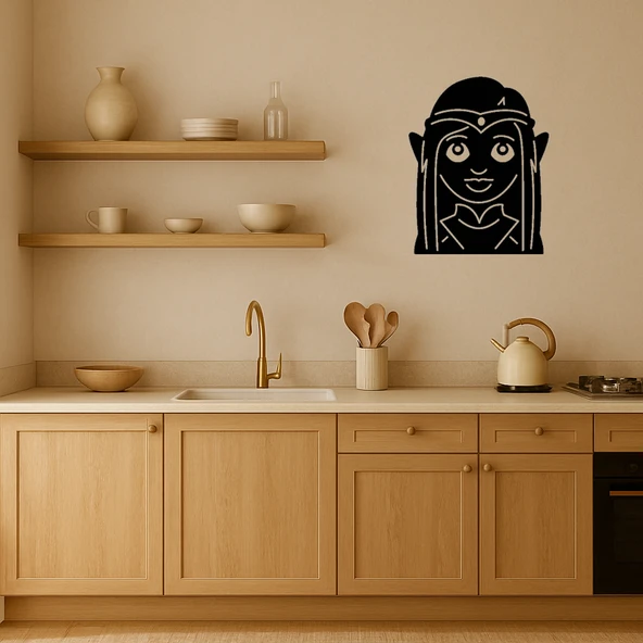 Elf Kadın Emoji Dekoratif Tablo - 2